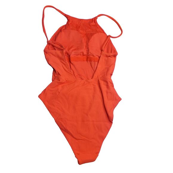 Andie Swim The Asbury Rib One Piece in Siren Red Women's Small NWT - Picture 4 of 10